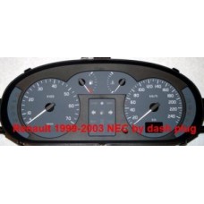 Renault Megane, Scenic, Traffic dashboards with NEC programming by dashboard connector